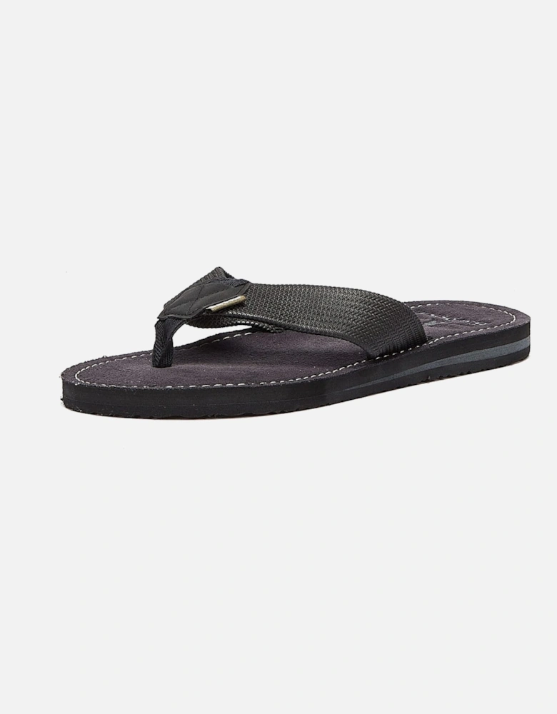 Toeman Mens Black Flip Flops