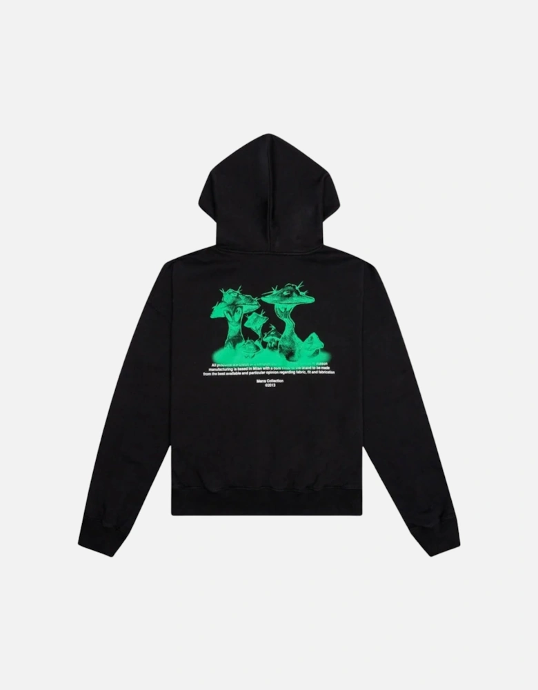 Alien Mush Boxy Fit Black Hoodie