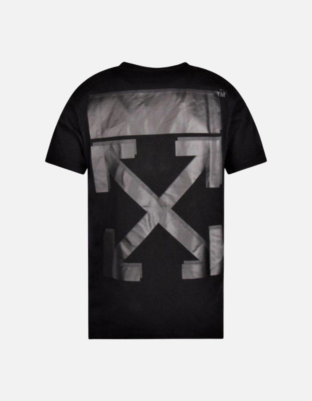Rubber Arrow Logo Slim Fit Black T-Shirt