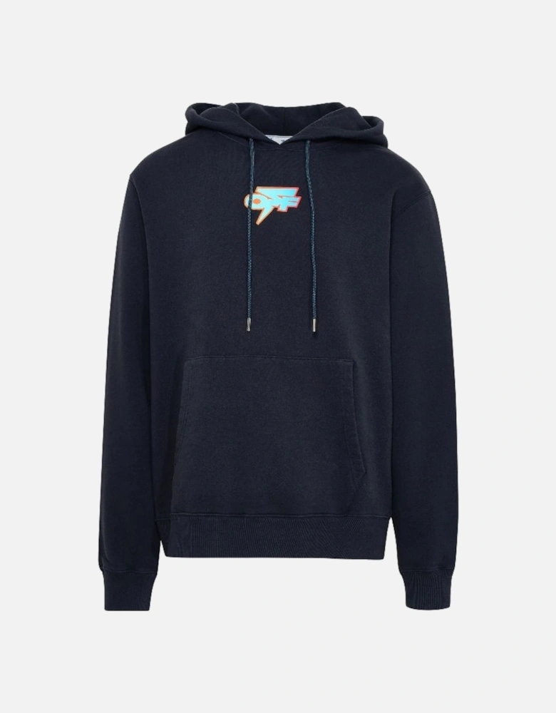 Off White Degrade Thunder Slim Fit Navy Blue Hoodie