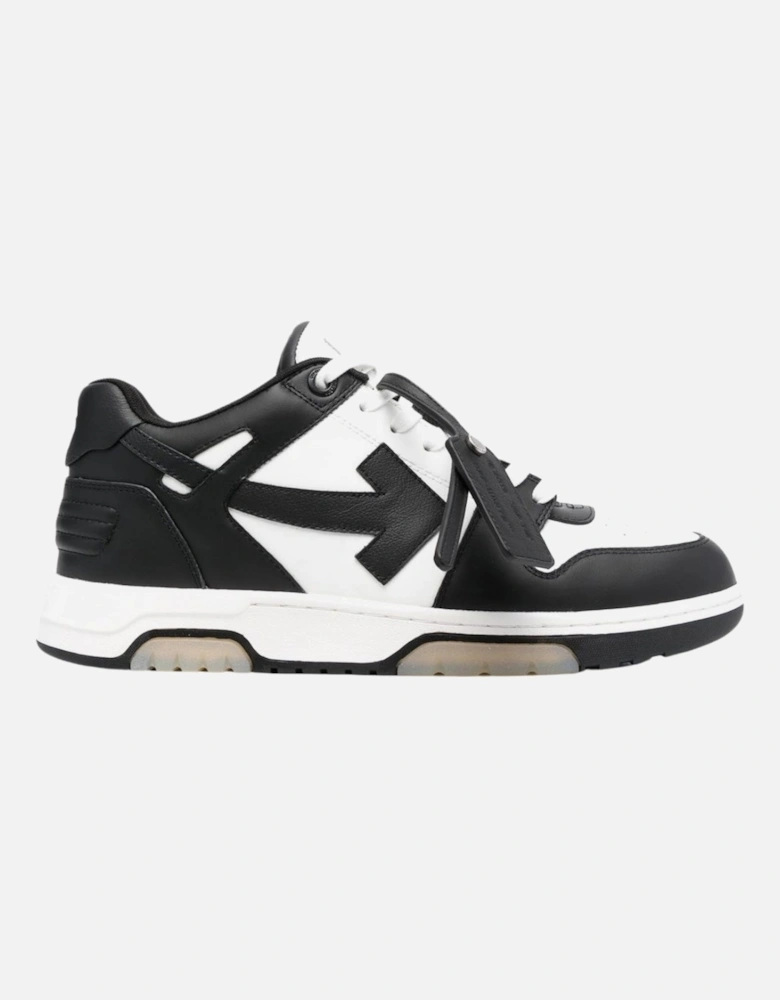 Out Of Office Black and White Leather Sneakers