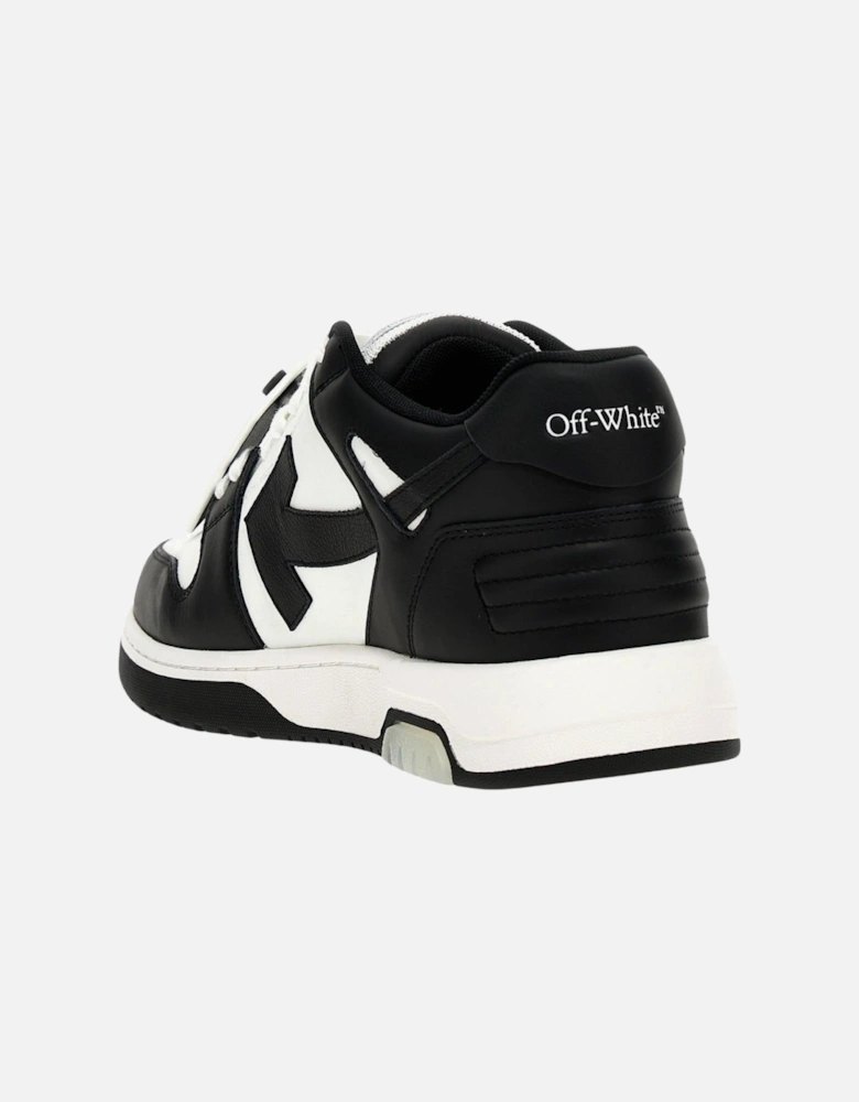 Out Of Office Black and White Leather Sneakers