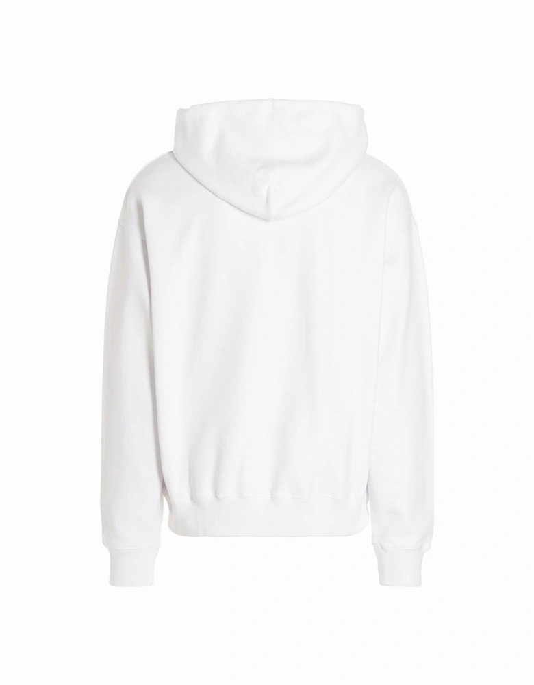 Off White Spray Helvetica Skate Fit White Hoodie