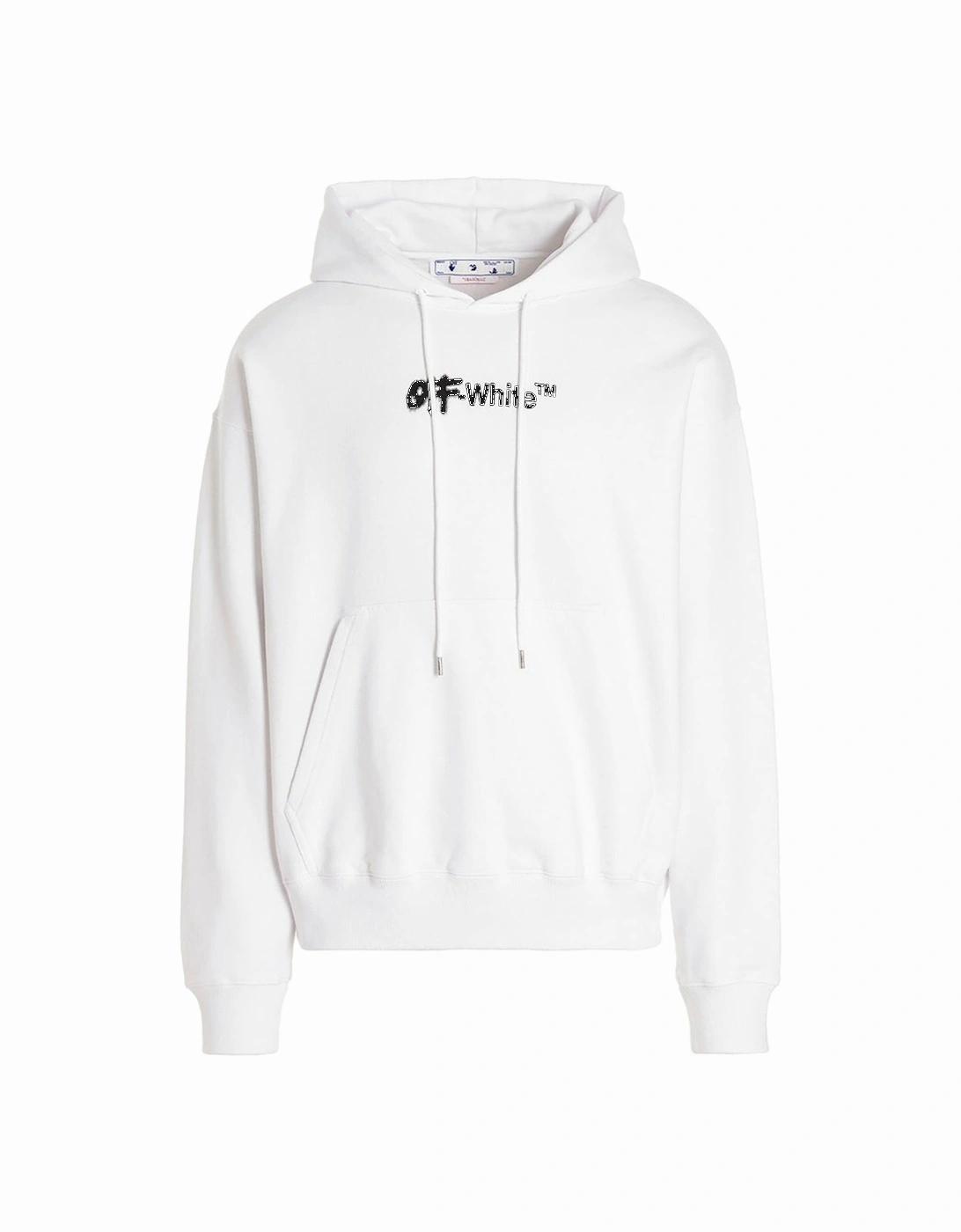 Off White Spray Helvetica Skate Fit White Hoodie, 3 of 2