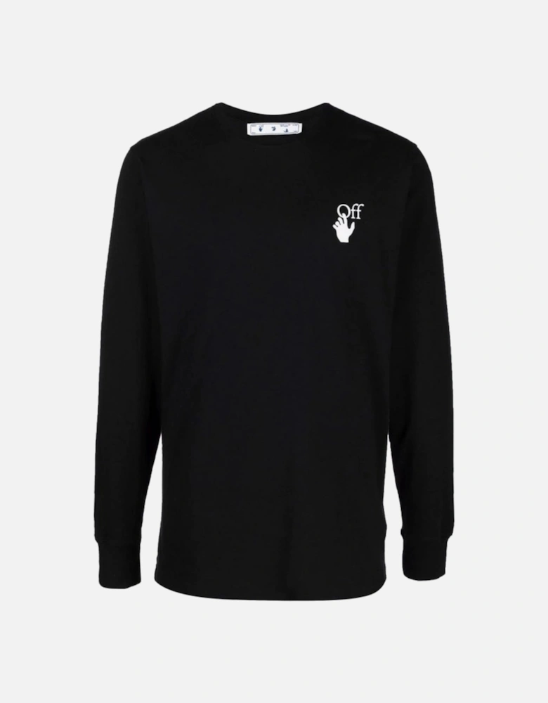 Off White Caravaggio Lute Long Sleeve Slim Fit Black T Shirt