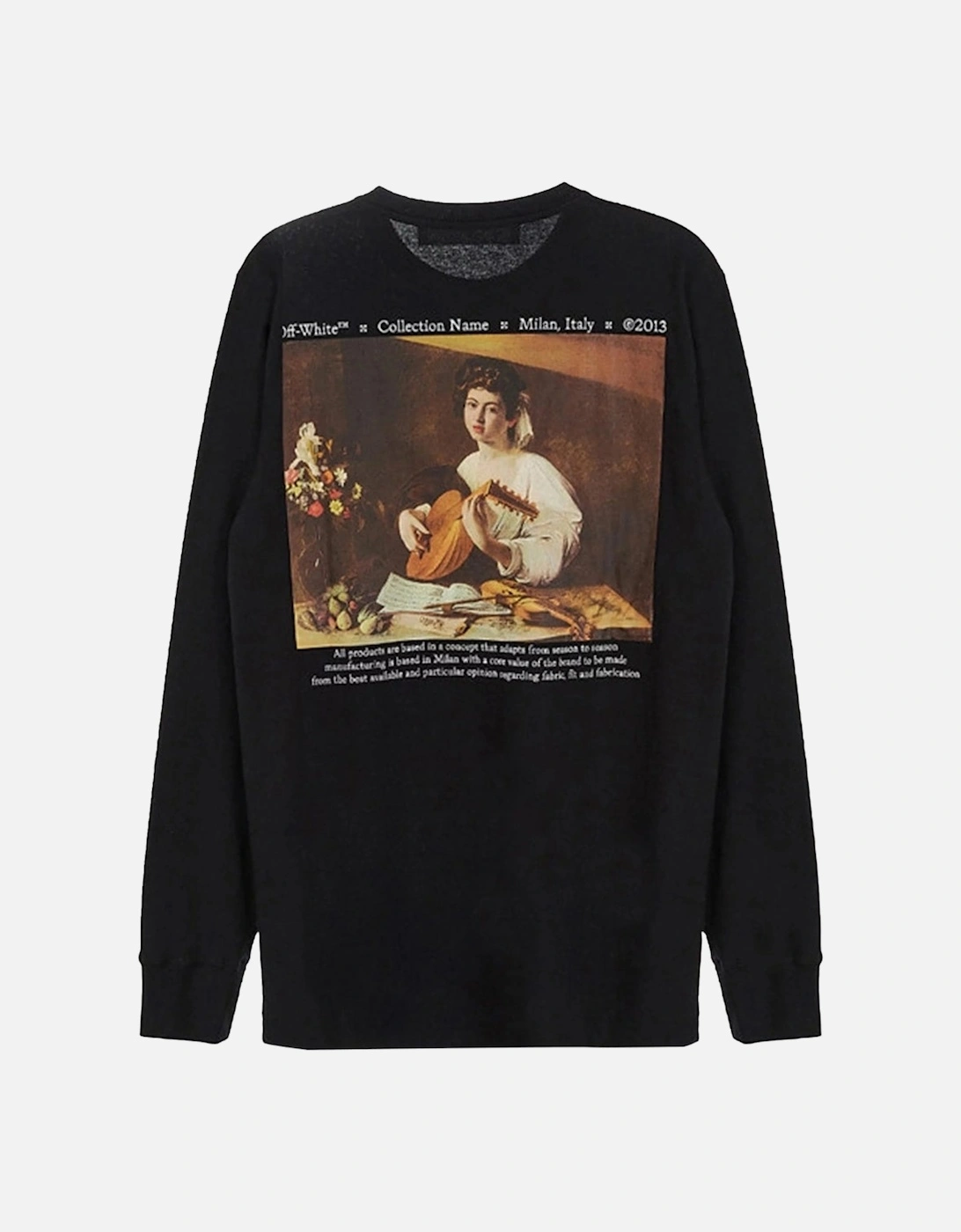 Caravaggio Lute Long Sleeve Slim Fit Black T-Shirt