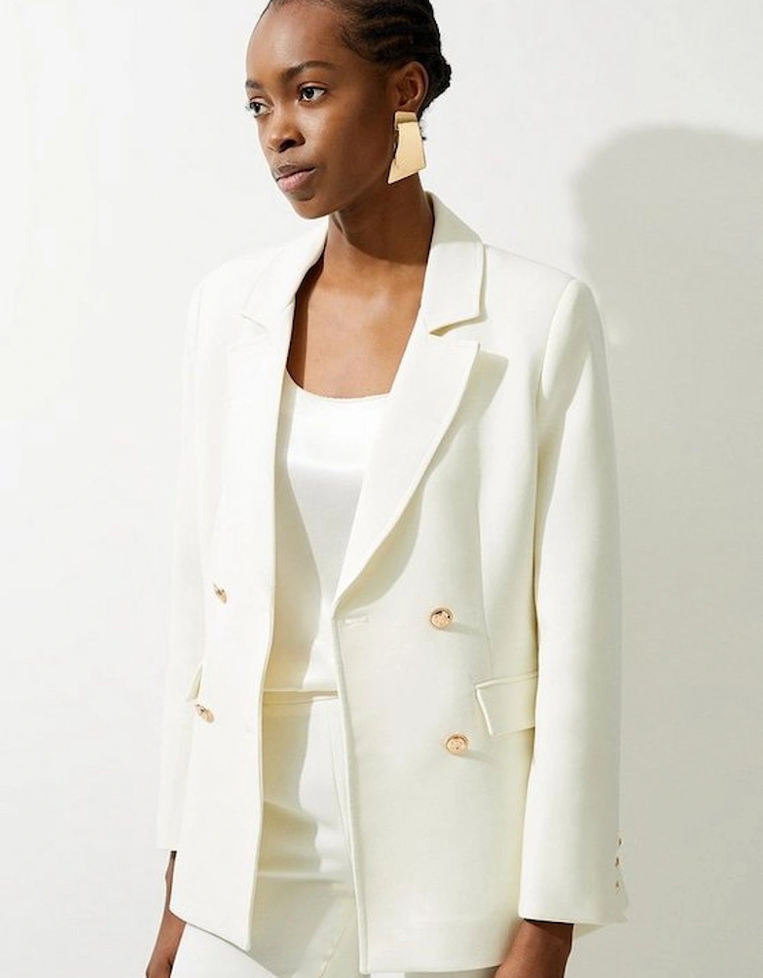 Petite Tailored Doubled Breasted Blazer