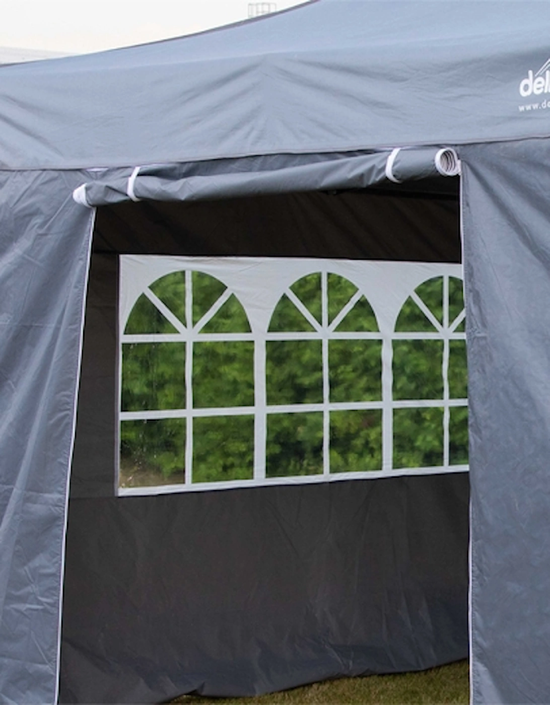 Premium 3x3m Pop-Up Gazebo & Side Walls, Water Resistant, Carry Bag, Stakes & Weight Bags Grey