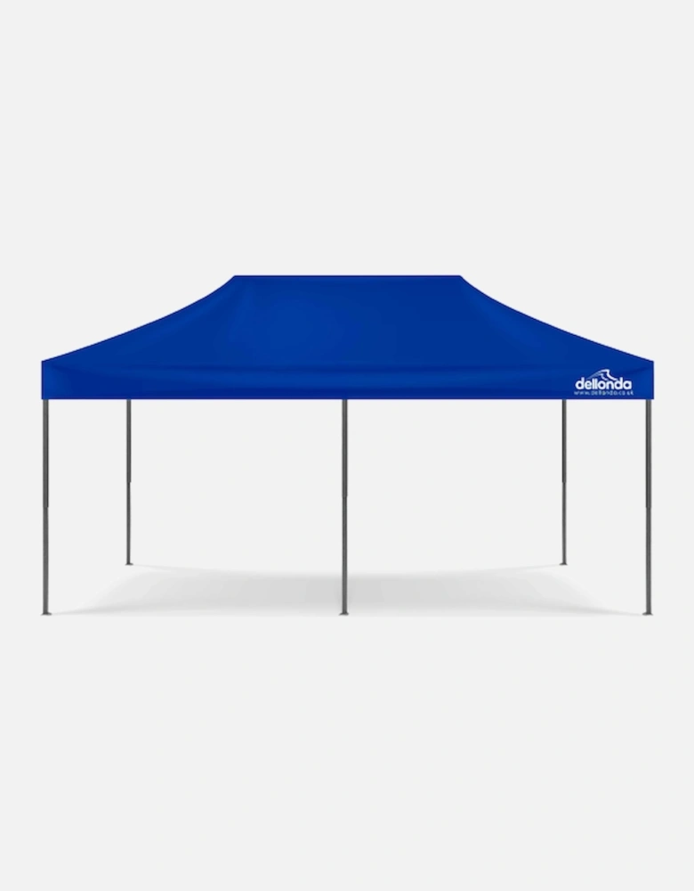 Premium 3x6m Pop-Up Gazebo & Side Walls, Water Resistant, Carry Bag, Stakes & Weight Bags Blue