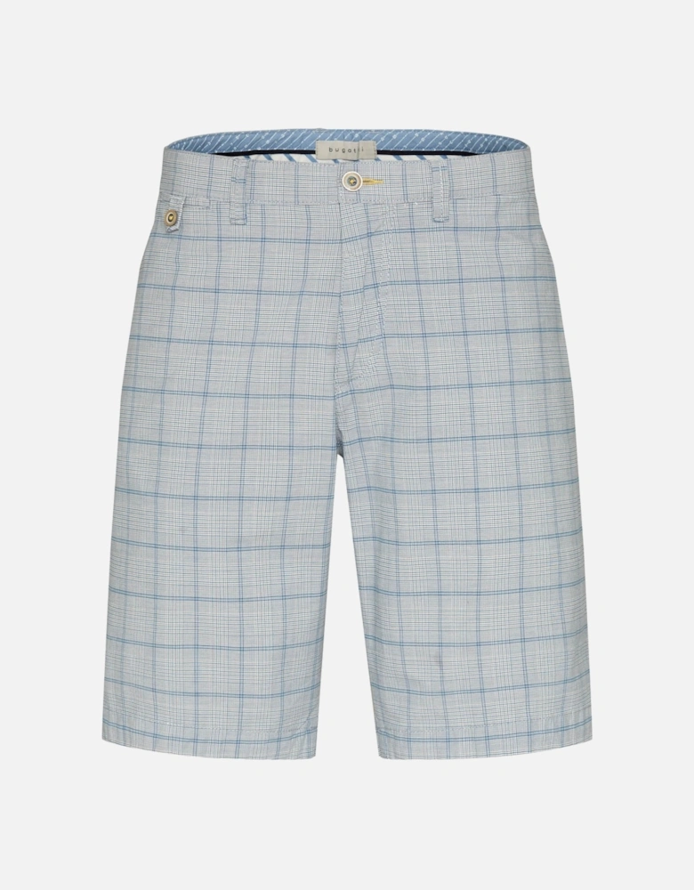 Mens Check Shorts (Blue)