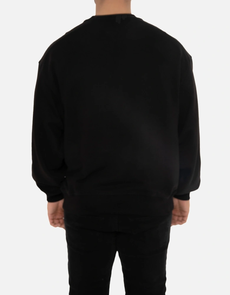 Mens Boxy TJ Luxe Crew Sweatshirt (Black)