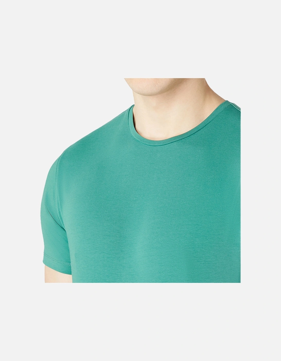 Mens Plain Tapered Fit T-Shirt (Moss Green)