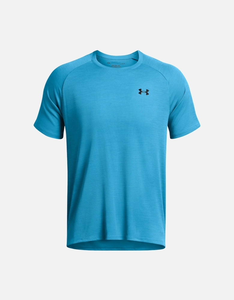 Mens Tech Textured T-Shirt (Blue)