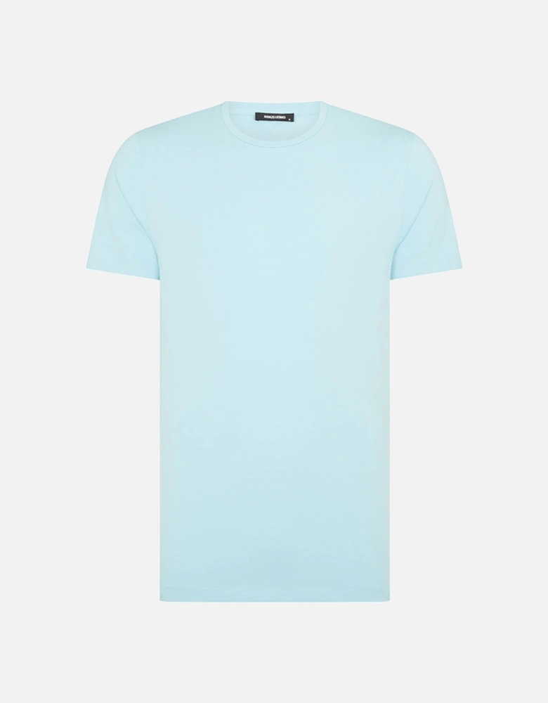 Mens Plain Tapered Fit T-Shirt (Sky Blue)