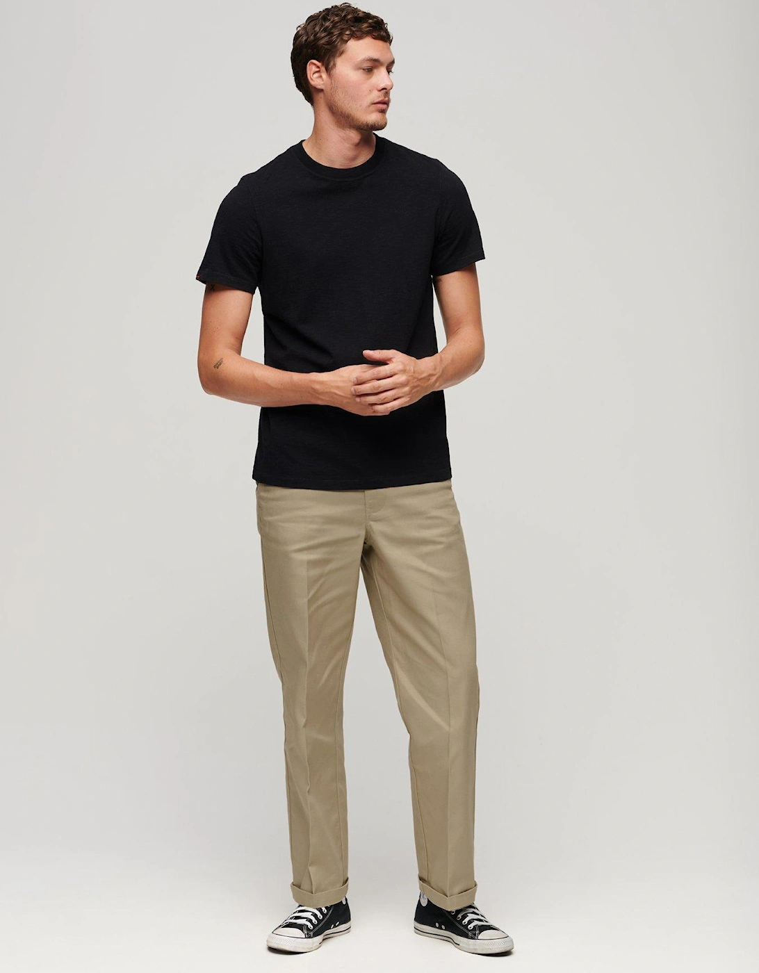 Straight Fit Chino Trousers - Beige