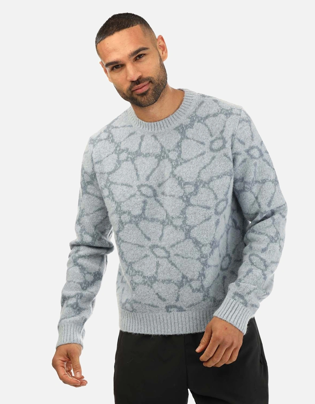 Mens Spencer Crewneck Knitted Sweatshirt, 5 of 4