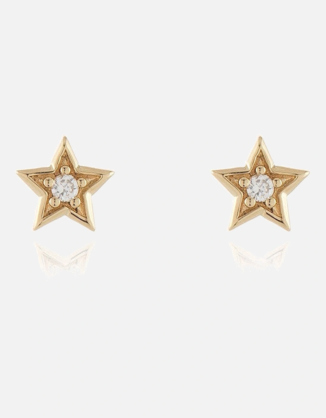 Cachet Luna Star stud Earrings plated in Gold, 4 of 3