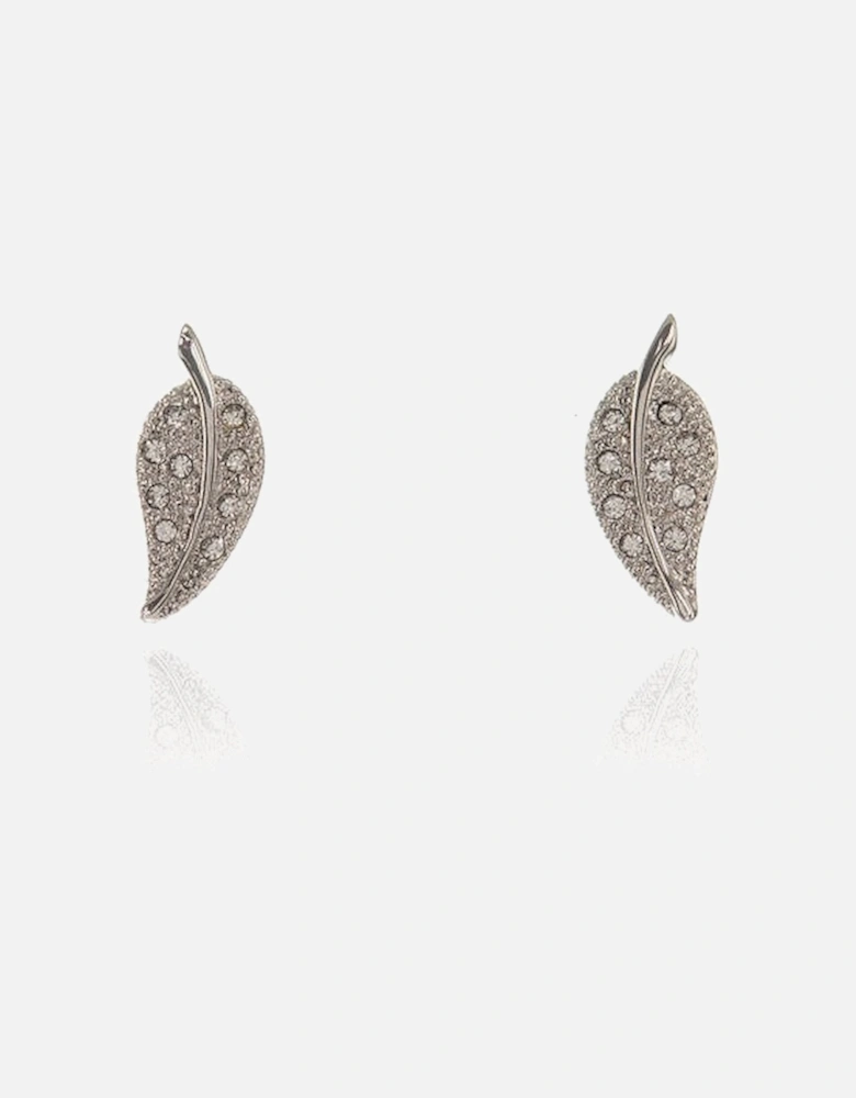 Cachet Leafy Earrings Platinum Plated