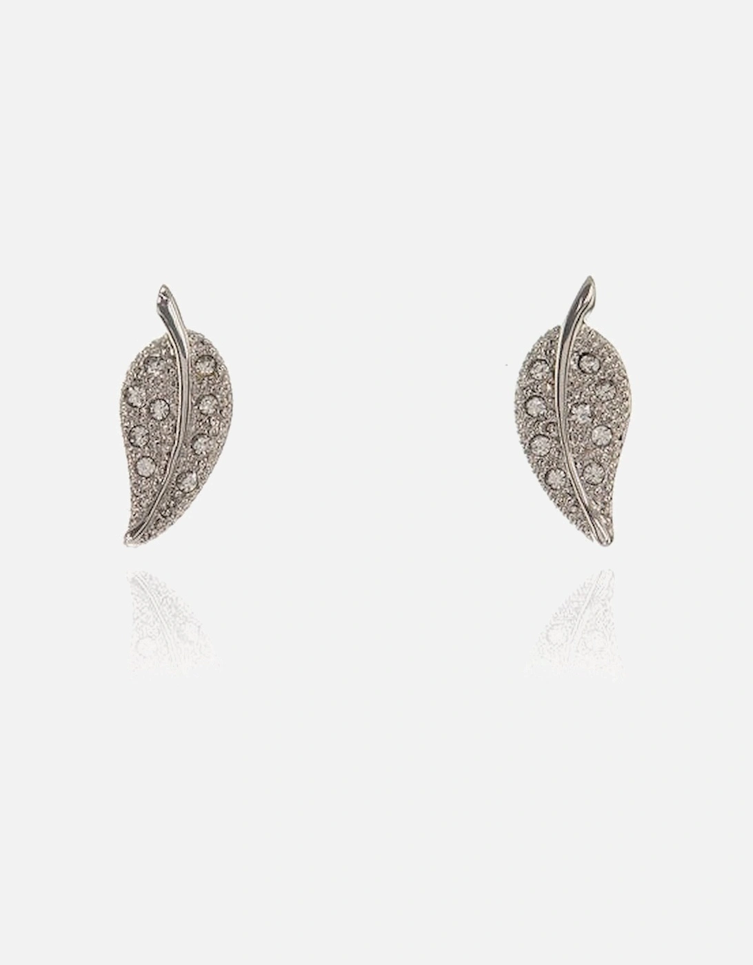 Cachet Leafy Earrings Platinum Plated, 5 of 4