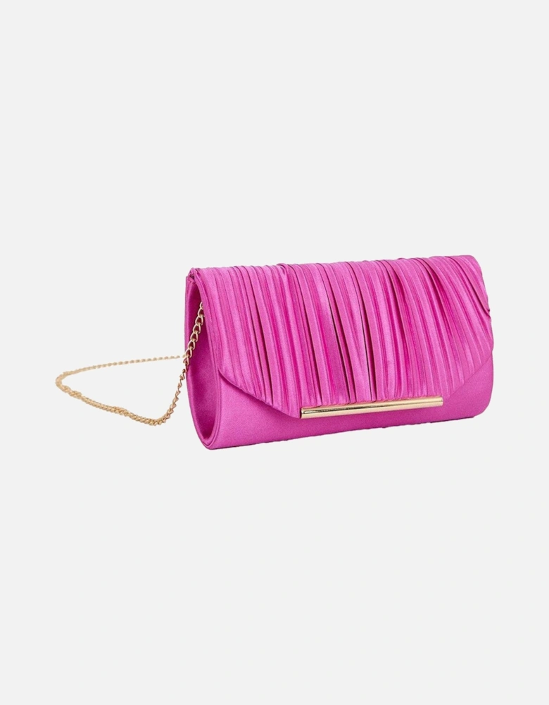 Womens/Ladies Bailey Rouched Satin Clutch