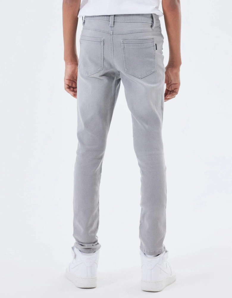 Boys Silas Slim Jeans - Medium Grey Denim