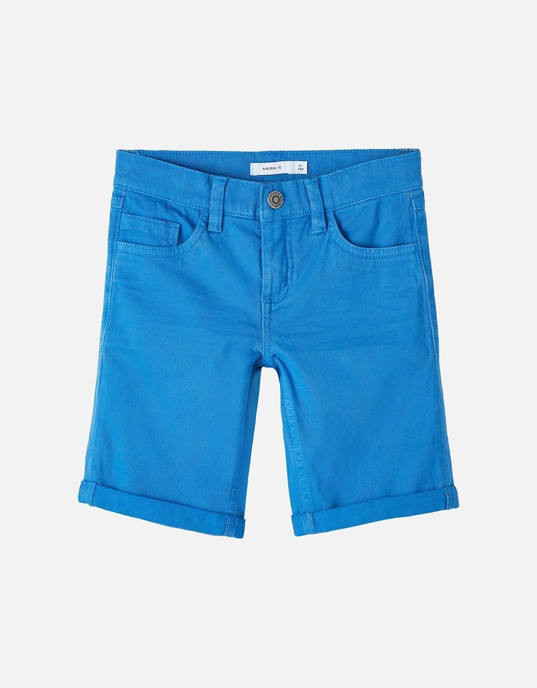 Boys Silas Slim Coloured Denim Shorts - Electric Blue, 2 of 1