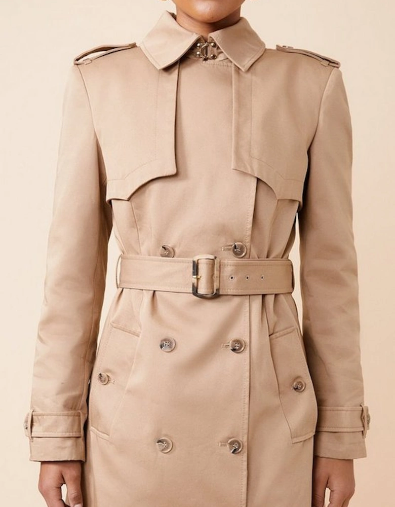 Tailored Belted Trench Coat