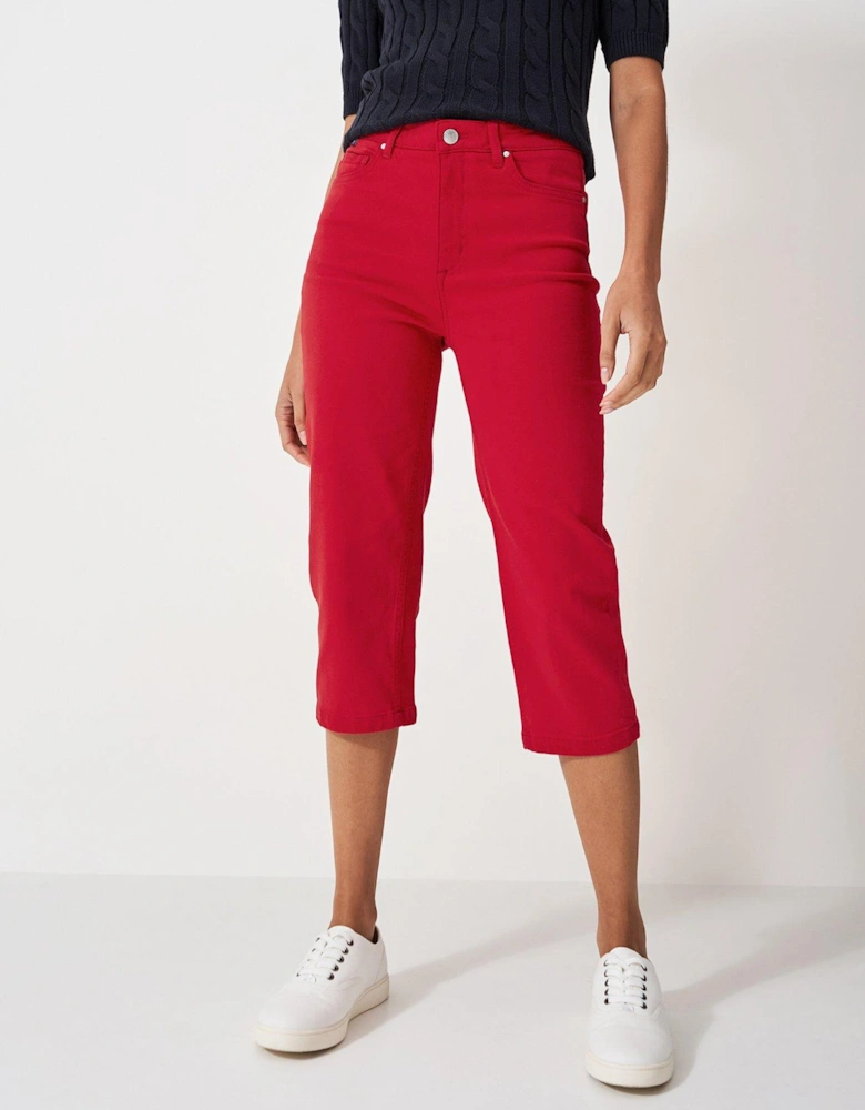 Mia Short Cropped Jean - Red