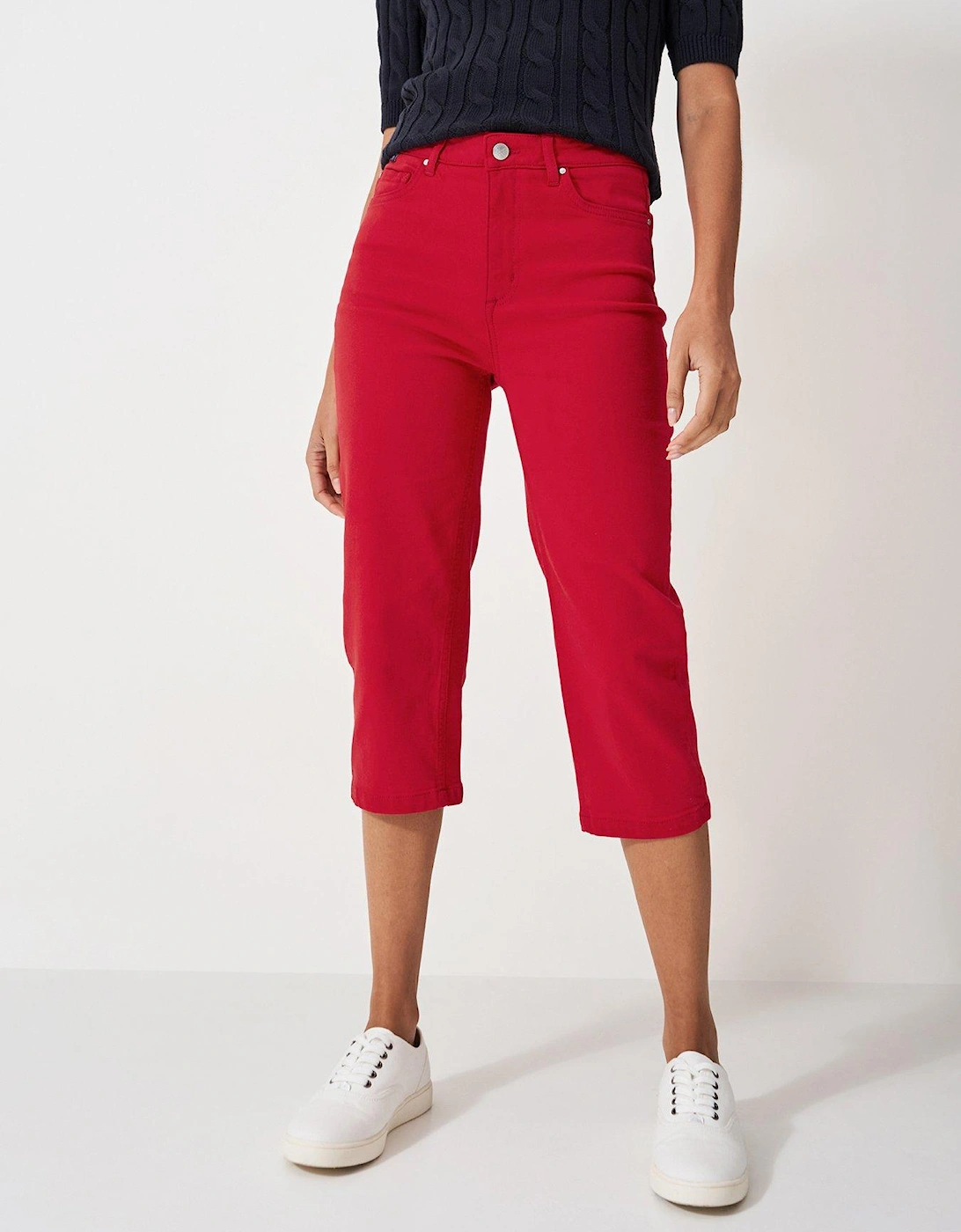 Mia Short Cropped Jean - Red, 2 of 1