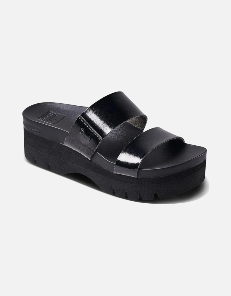 Cushion Vista Higher Wedged Sandals - Black