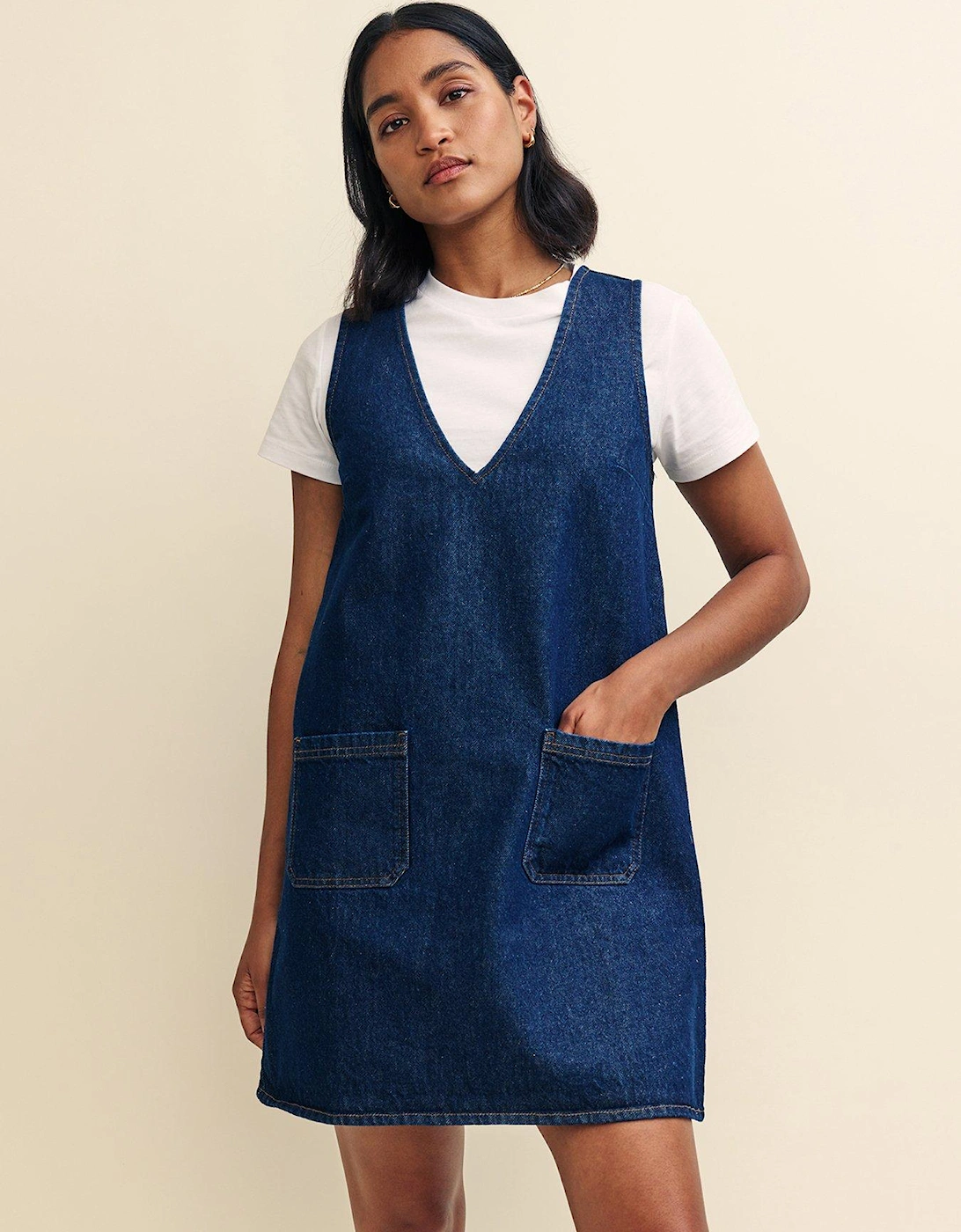 Piper Denim Mini Dress - Blue, 6 of 5