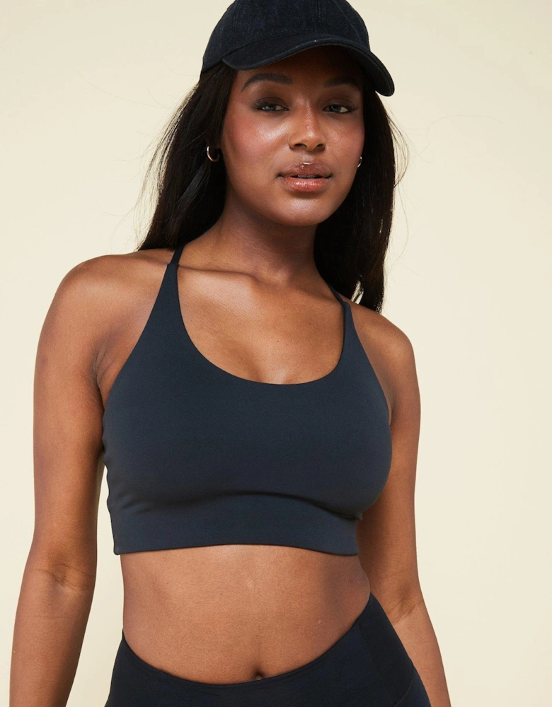 Womens Training Float Cleo Halter Bra - Black