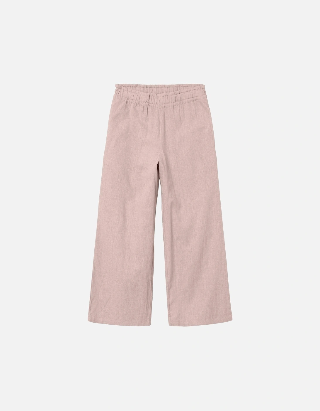 Girls Wide Linen Co-Ord Trousers - Sepia Rose, 4 of 3