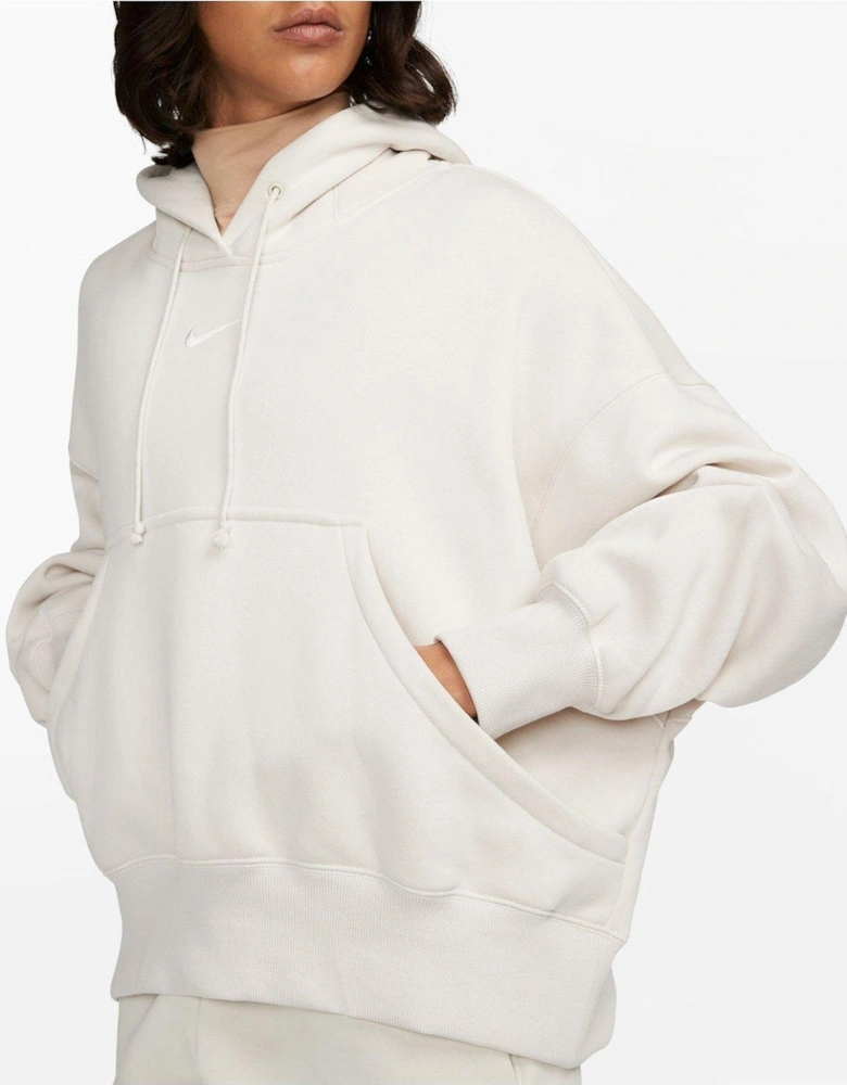 Sportswear Phoenix Fleece Women's Over-Oversized Pullover Hoodie - Light Beige