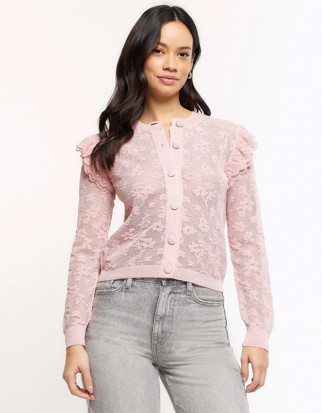 Floral Lace Frill Cardigan, 2 of 1