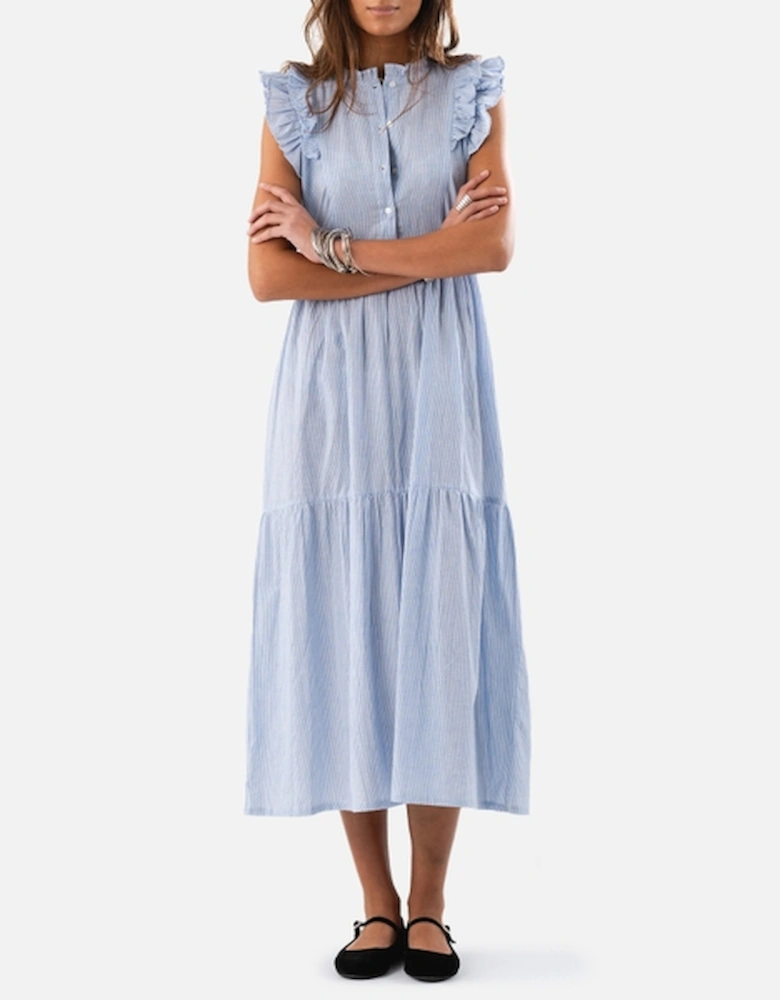Lollys Laundry Harriet Striped Cotton-Poplin Maxi Dress