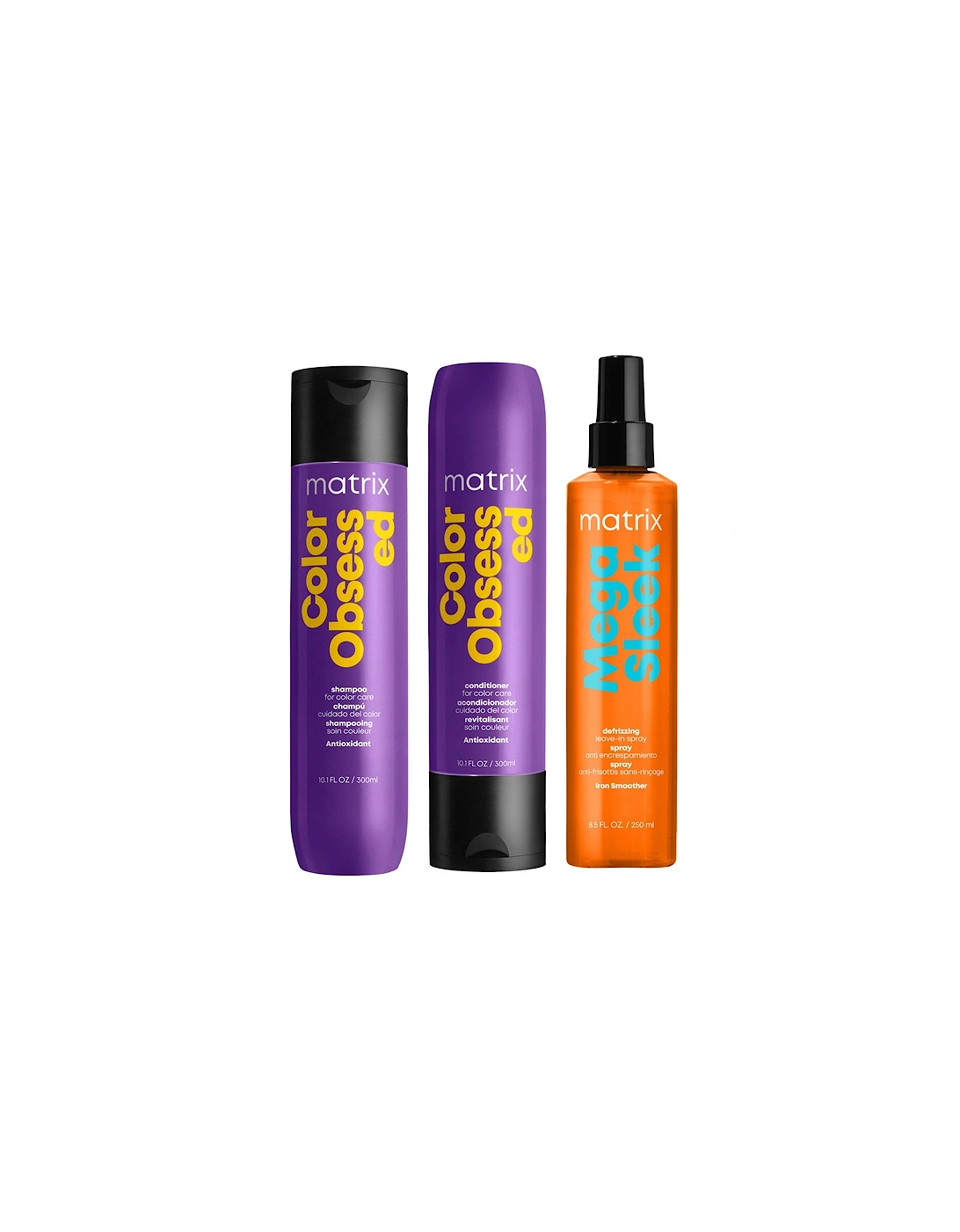 Color Obsessed Shampoo and Conditioner for Colour treated Hair and Mega Sleek Iron Smoother For Anti-Frizz Routine Bundle, 2 of 1