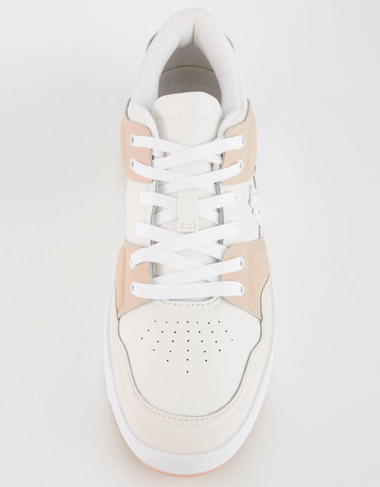 Lo Basket Leather Trainer - White