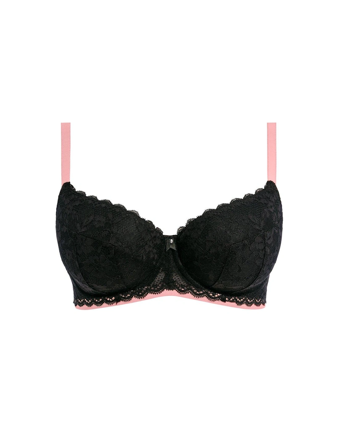 Offbeat Underwired Padded Half Cup Bra - Black