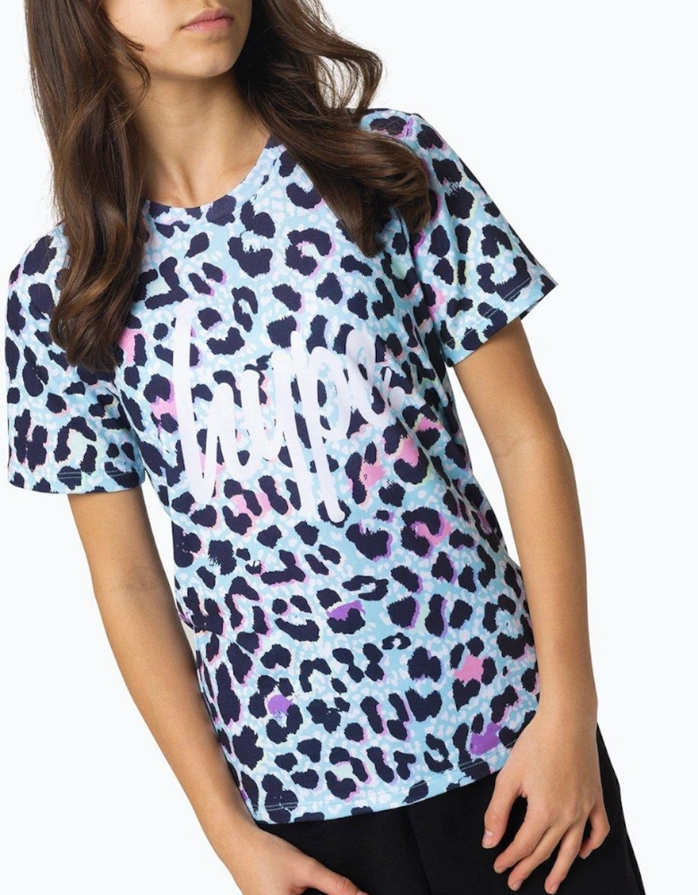 Girls Multi Ice Leopard T-shirt