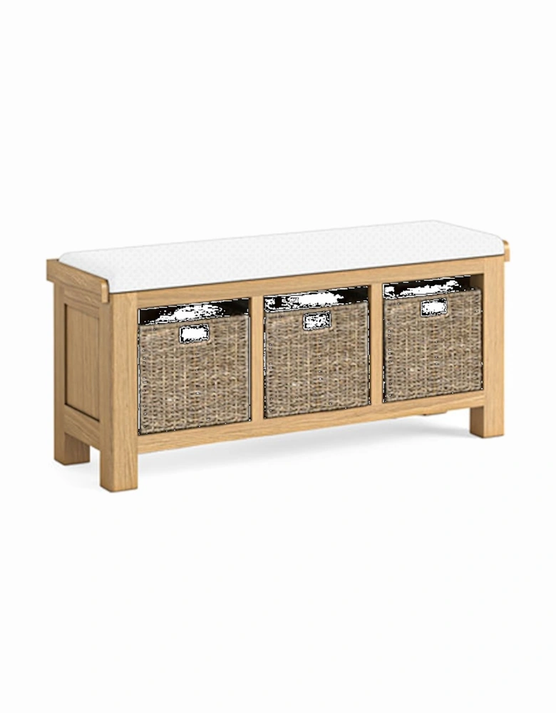 Normandy Storage Bench With Cushion Beige