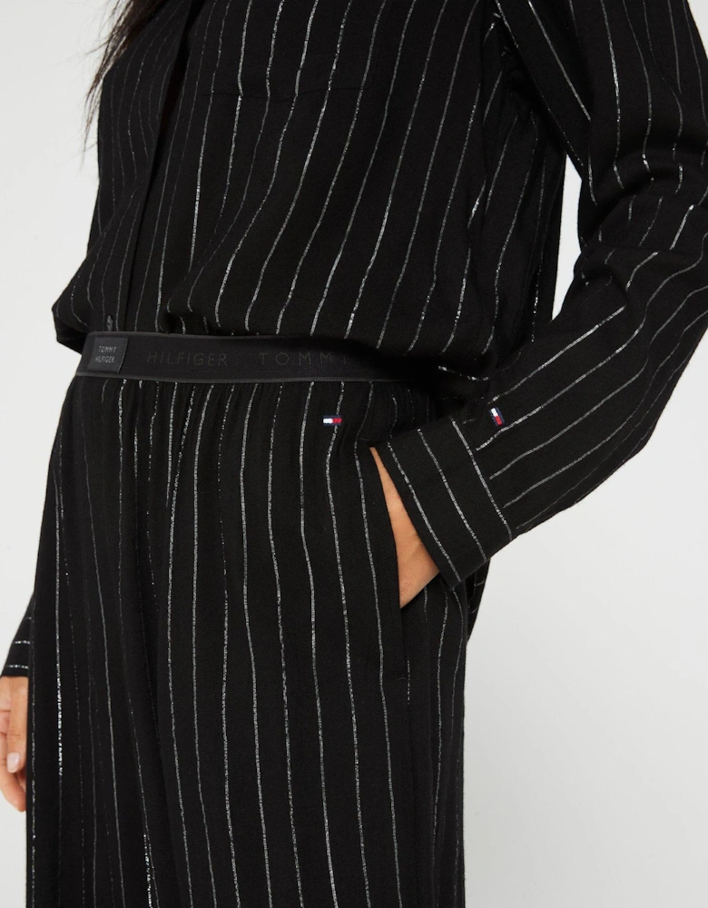 Striped Pyjama Pant - Black