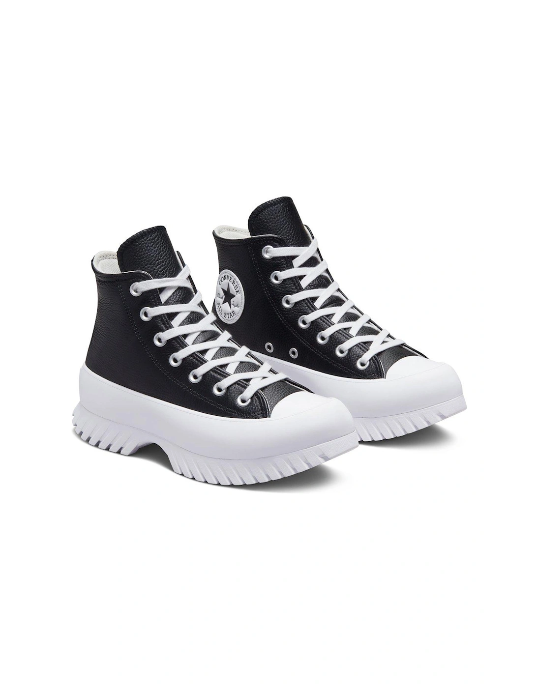 Chuck Taylor All Star Lugged Leather Hi-Tops - Black/White