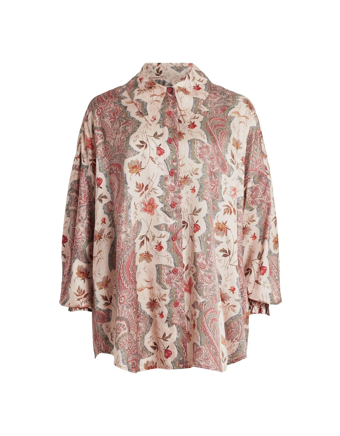 Charli Cascade Co Ord Shirt - Pink 
