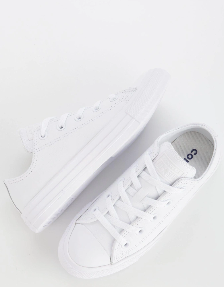 Unisex Leather Ox Trainers - White