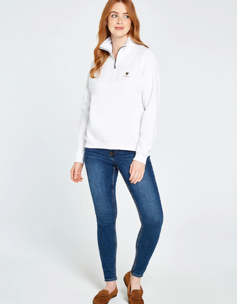 Women's Castlemartyr 1/4 Zip Sweatshirt White