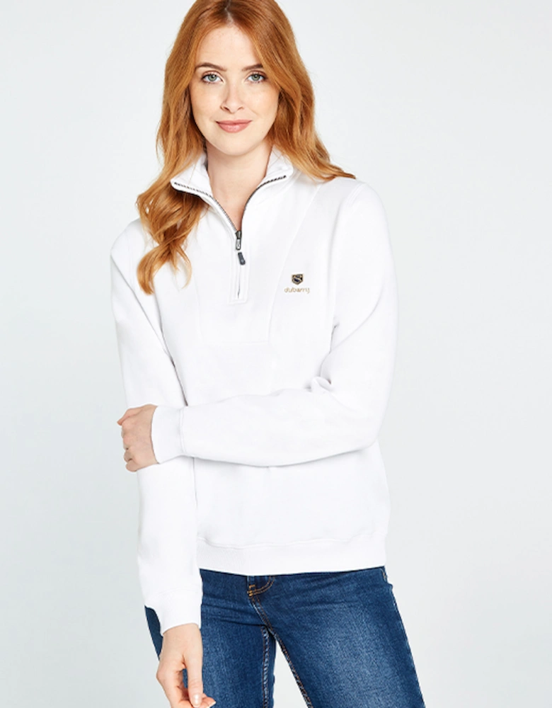 Women's Castlemartyr 1/4 Zip Sweatshirt White