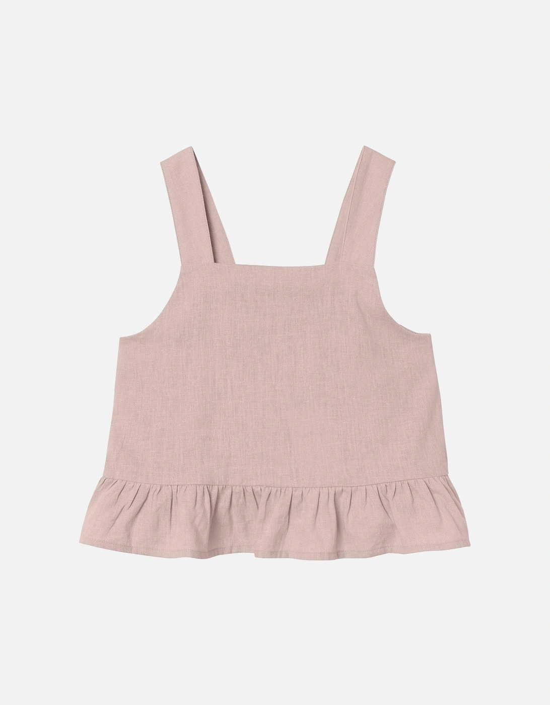 Girls Strappy Linen Co-Ord Top - Sepia Rose, 4 of 3