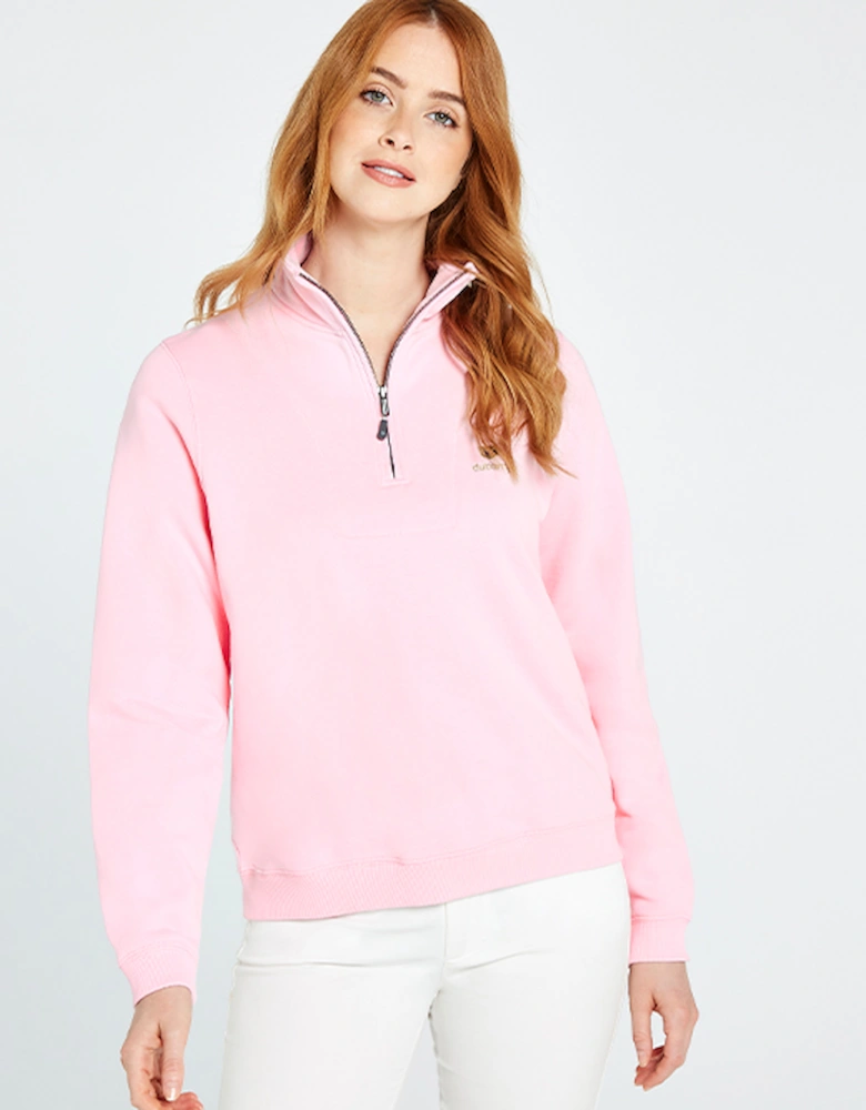 Women's Castlemartyr 1/4 Zip Sweatshirt Pink