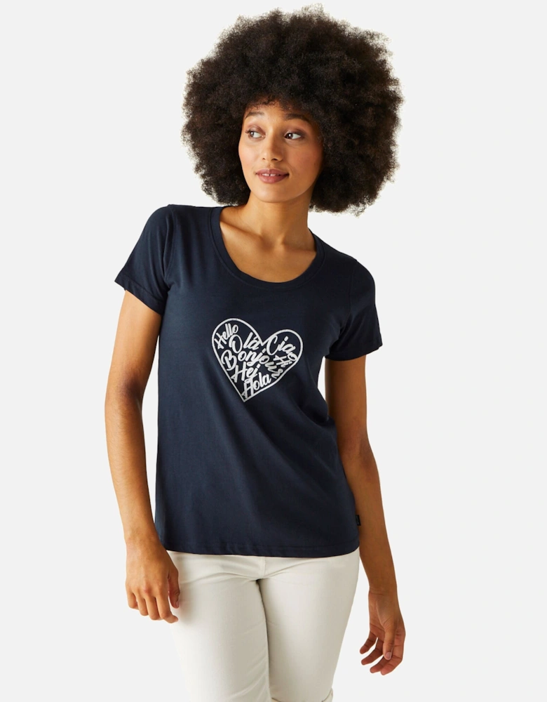 Womens/Ladies Filandra VIII Amore Heart T-Shirt